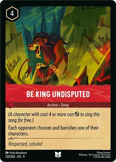 Be King Undisputed Uncommon Fabled 133/204 NM (Back)