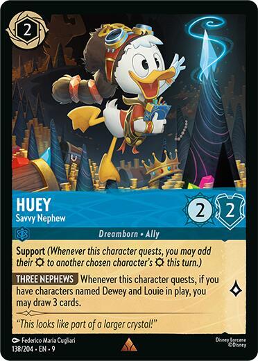 Huey - Savvy Nephew Rare Fabled 138/204 NM (Back)