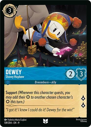 Dewey - Showy Nephew Uncommon Fabled 139/204 NM (Back)