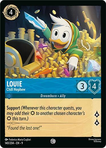 Louie - Chill Nephew Common Fabled 140/204 NM (Back)