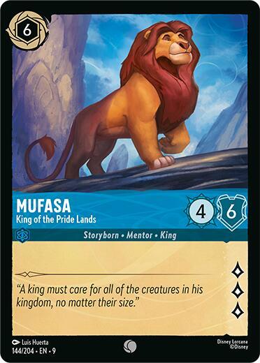 Mufasa - King of the Pride Lands Common Fabled 144/204 NM (Back)