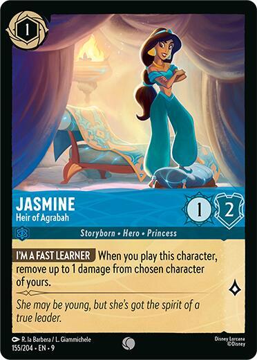 Jasmine - Heir of Agrabah Common Fabled 155/204 NM (Back)