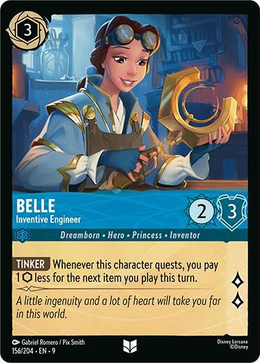 Belle - Inventive Engineer Uncommon Fabled 156/204 NM (Back)