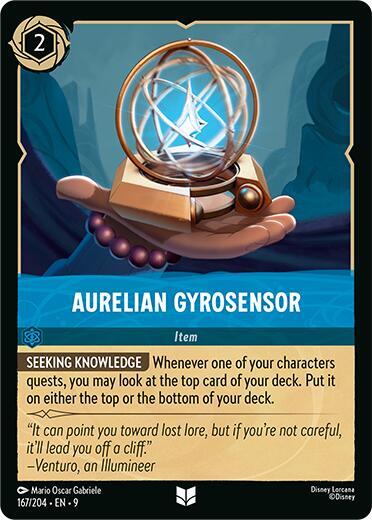 Aurelian Gyrosensor Uncommon Fabled 167/204 NM (Back)