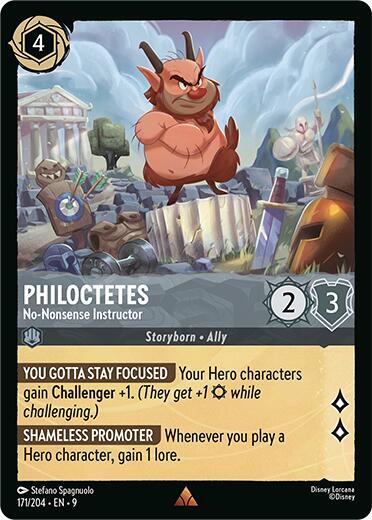Philoctetes - No-Nonsense Instructor Rare Fabled 171/204 NM (Back)