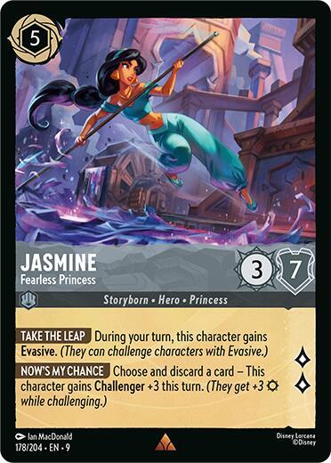 Jasmine - Fearless Princess Rare Fabled 178/204 NM (Back)