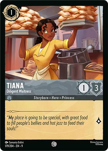 Tiana - Diligent Waitress Common Fabled 179/204 NM (Back)