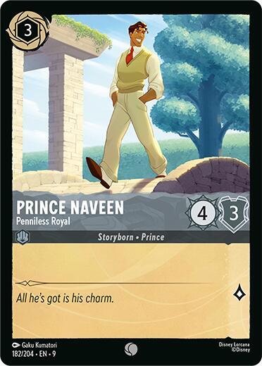 Prince Naveen - Penniless Royal Common Fabled 182/204 NM (Back)