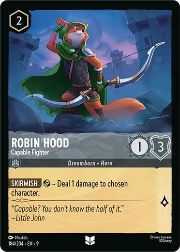 Robin Hood - Capable Fighter Uncommon Fabled 184/204 NM (Back)