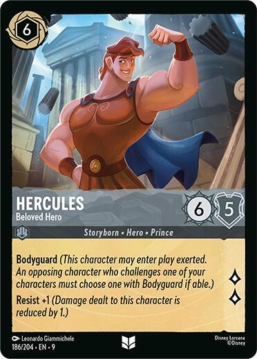 Hercules - Beloved Hero Uncommon Fabled 186/204 NM (Back)