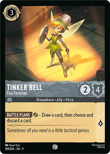 Tinker Bell - Tiny Tactician Common Fabled 189/204 NM (Back)