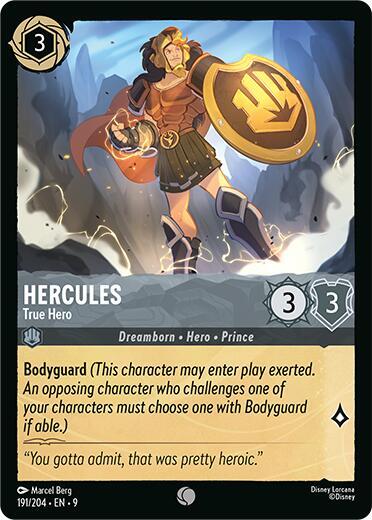 Hercules - True Hero Common Fabled 191/204 NM (Back)