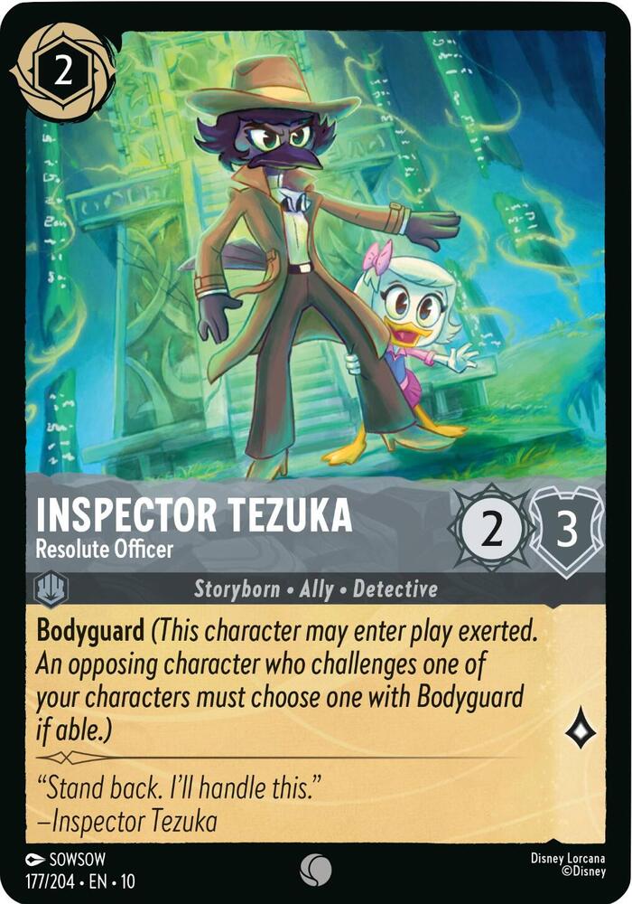 Inspector Tezuka - Resolute Officer Common Whispers in the Well 177/204 NM (Back)