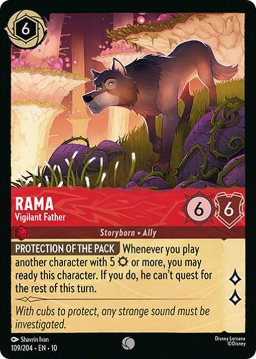 Rama - Vigilant Father Common Whispers in the Well 109/204 NM (Back)