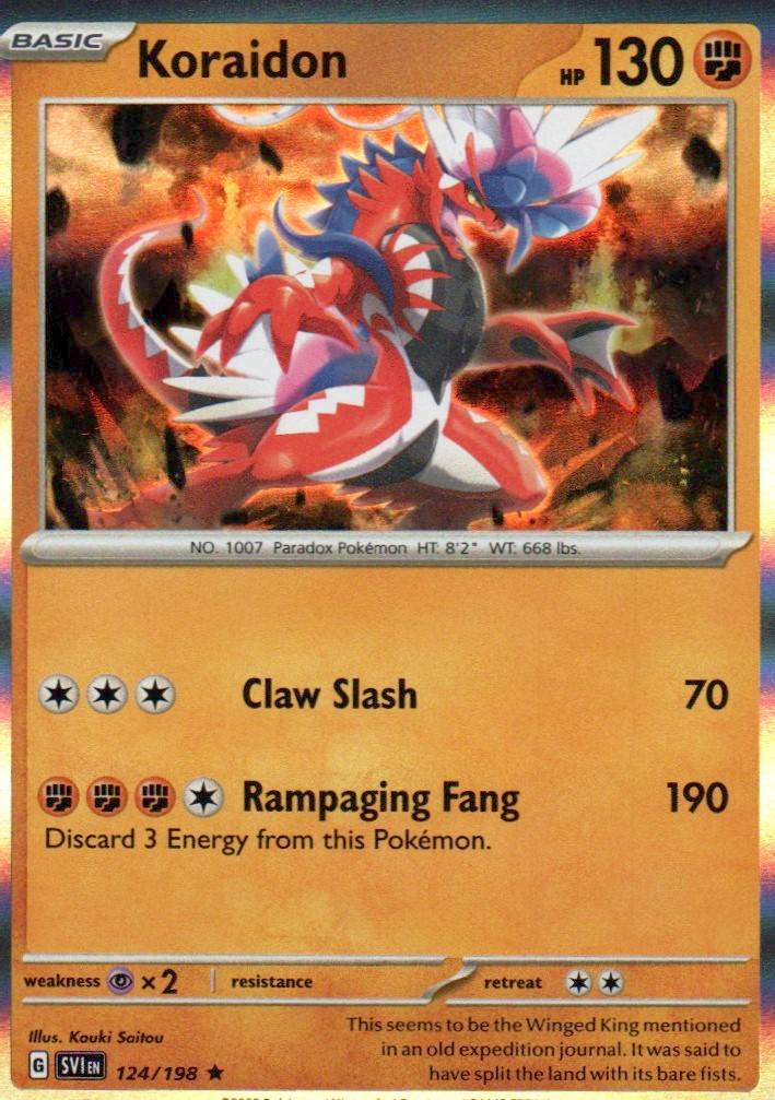Koraidon Rare SV01: Scarlet & Violet Base Set 124/198 NM