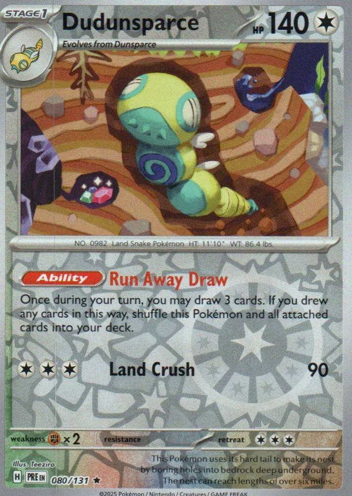 Dudunsparce Rare SV: Prismatic Evolutions 080/131 NM