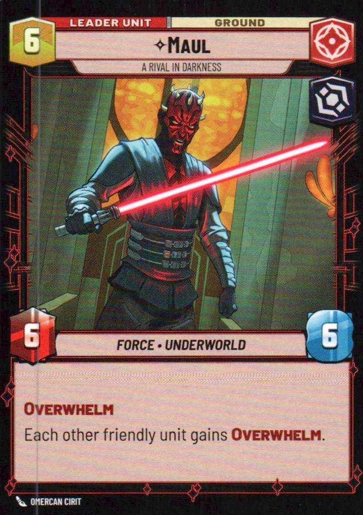 Maul - A Rival in Darkness Common Twilight of the Republic 009/257 NM (Back)