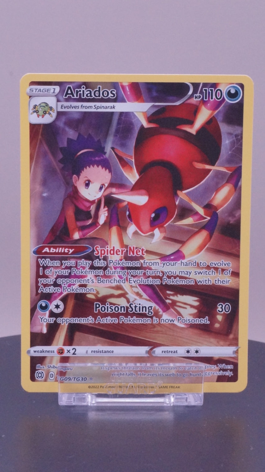 Ariados Ultra Rare SWSH09: Brilliant Stars Trainer Gallery TG09/TG30 NM