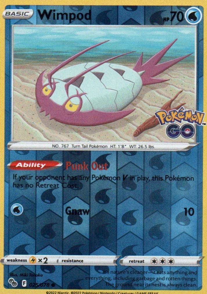 Wimpod Common Pokemon GO 025/078 NM