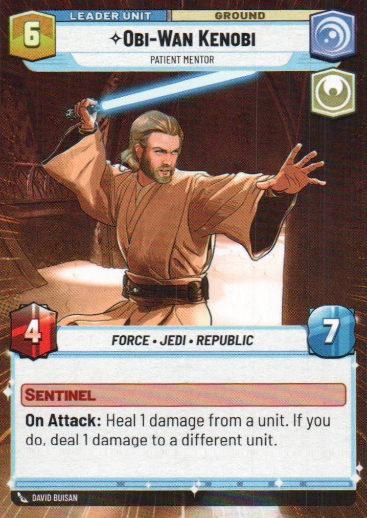 Obi-Wan Kenobi - Patient Mentor (Hyperspace) Common Twilight of the Republic 278 NM (Back)