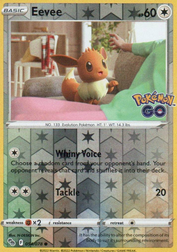 Eevee Common Pokemon GO 054/078 NM