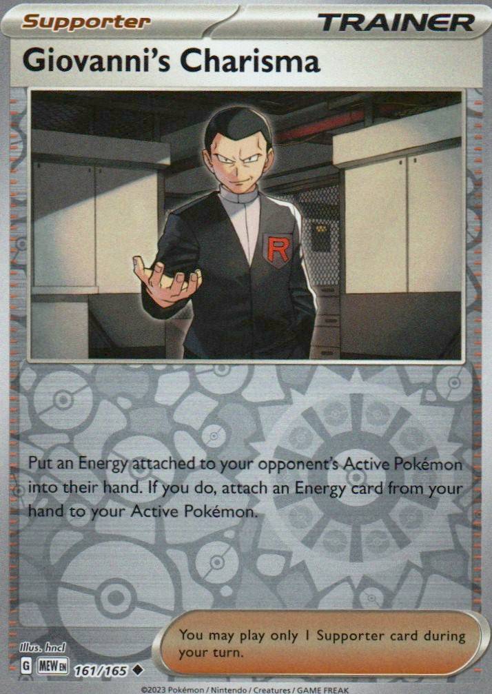 Giovanni's Charisma - Uncommon SV: Scarlet & Violet 151 161/165 NM