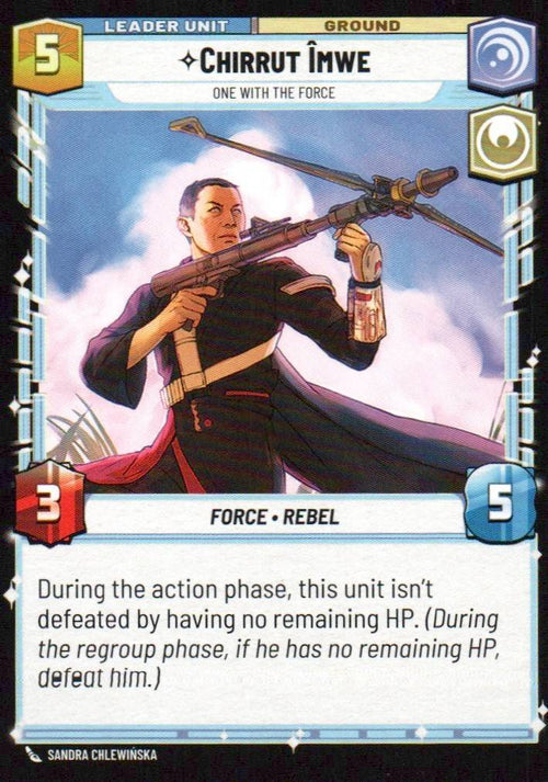 Chirrut Imwe - One With The Force Rare Spark of Rebellion 004/252 NM (Back)