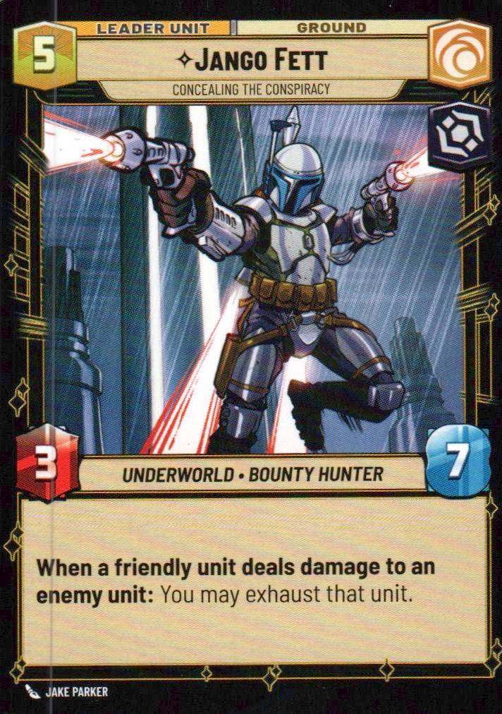 Jango Fett - Concealing the Conspiracy Common Twilight of the Republic 016/257 NM (Back)