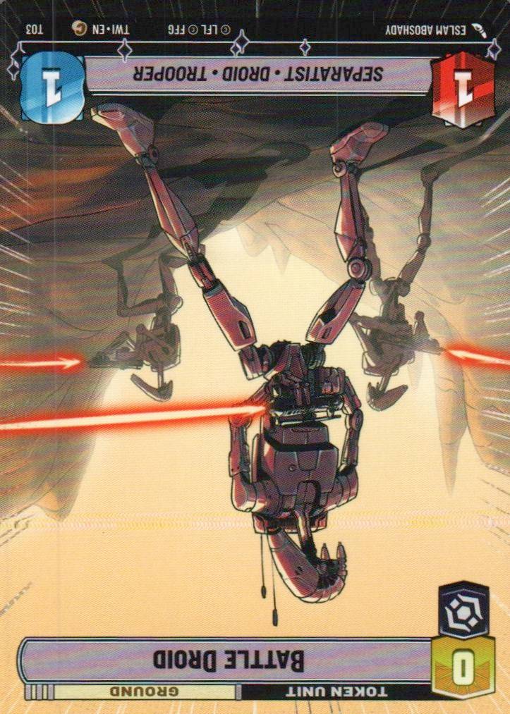 Sundari // Battle Droid (Hyperspace) Common Twilight of the Republic 295 // T03 NM (Back)