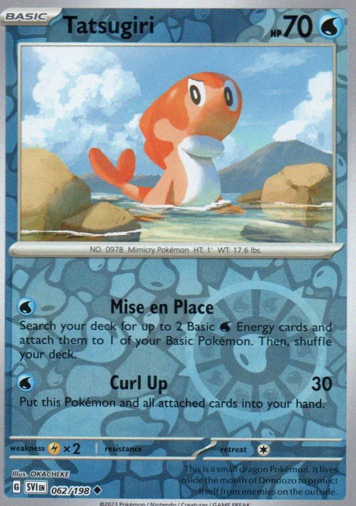 Tatsugiri Uncommon SV01: Scarlet & Violet Base Set 062/198 NM