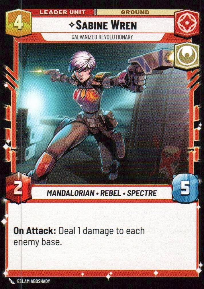 Sabine Wren - Galvanized Revolutionary Common Spark of Rebellion 014/252 NM (Back)