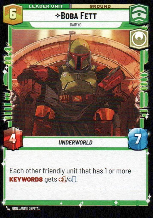 Boba Fett - Daimyo Common Shadows of the Galaxy 008/262 NM (Back)