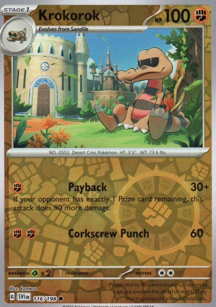 Krokorok Common SV01: Scarlet & Violet Base Set 116/198 NM