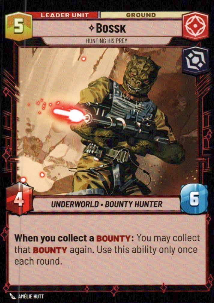 Bossk - Hunting His Prey Common Shadows of the Galaxy 010/262 NM (Back)