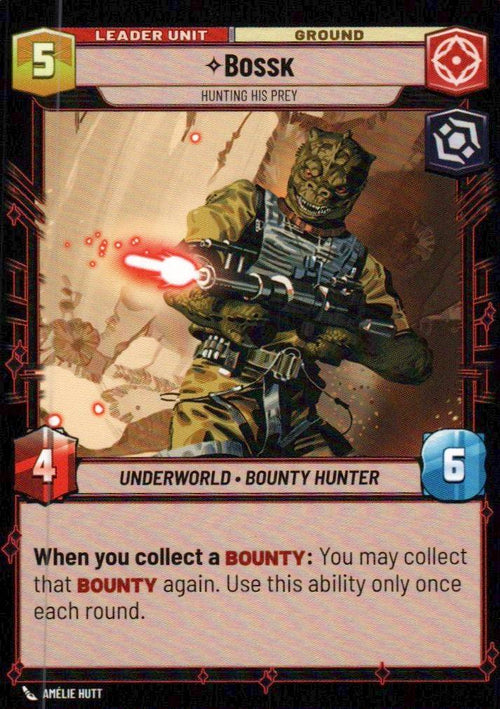 Bossk - Hunting His Prey Common Shadows of the Galaxy 010/262 NM (Back)