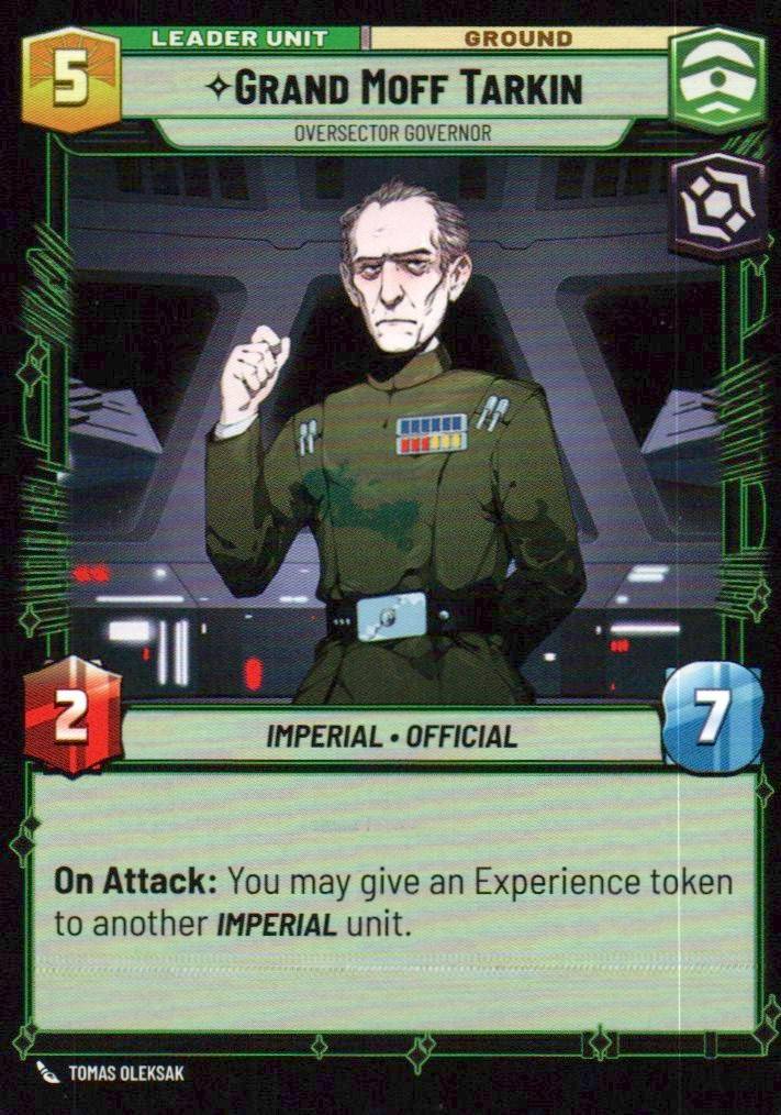 Grand Moff Tarkin - Oversector Governor Common Spark of Rebellion 007/252 NM (Back)