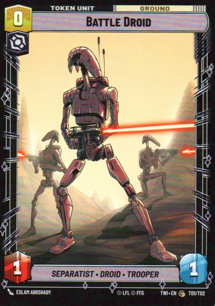 Sundari // Battle Droid Common Twilight of the Republic 020/257 // T01/T02 NM (Back)