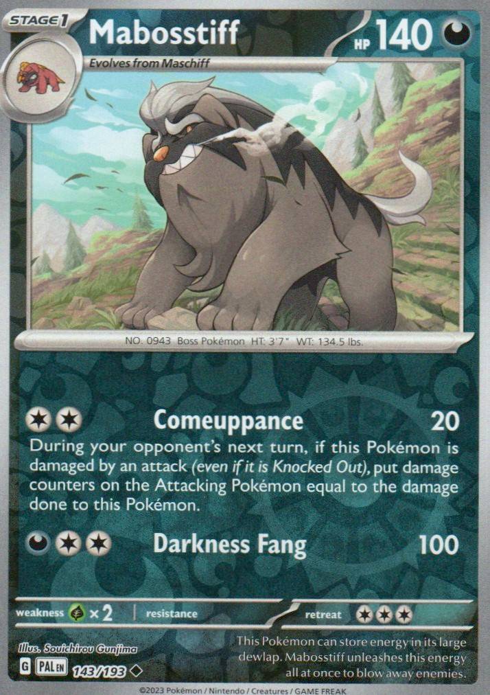 Mabosstiff Uncommon SV02: Paldea Evolved 143/193 NM