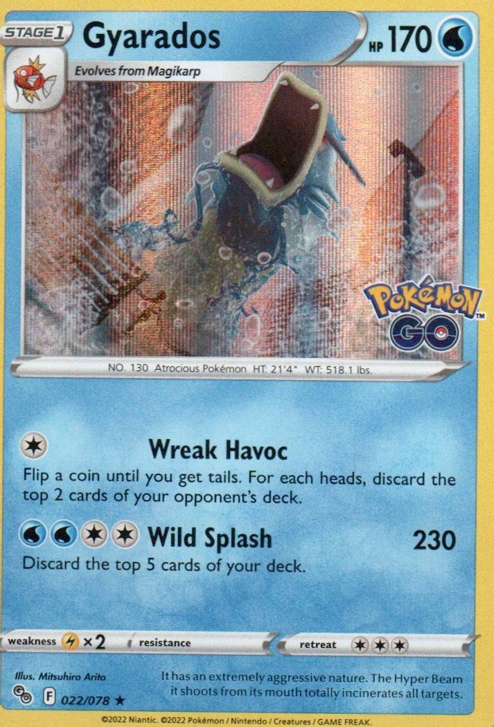 Gyarados Holo Rare Pokemon GO 022/078 NM