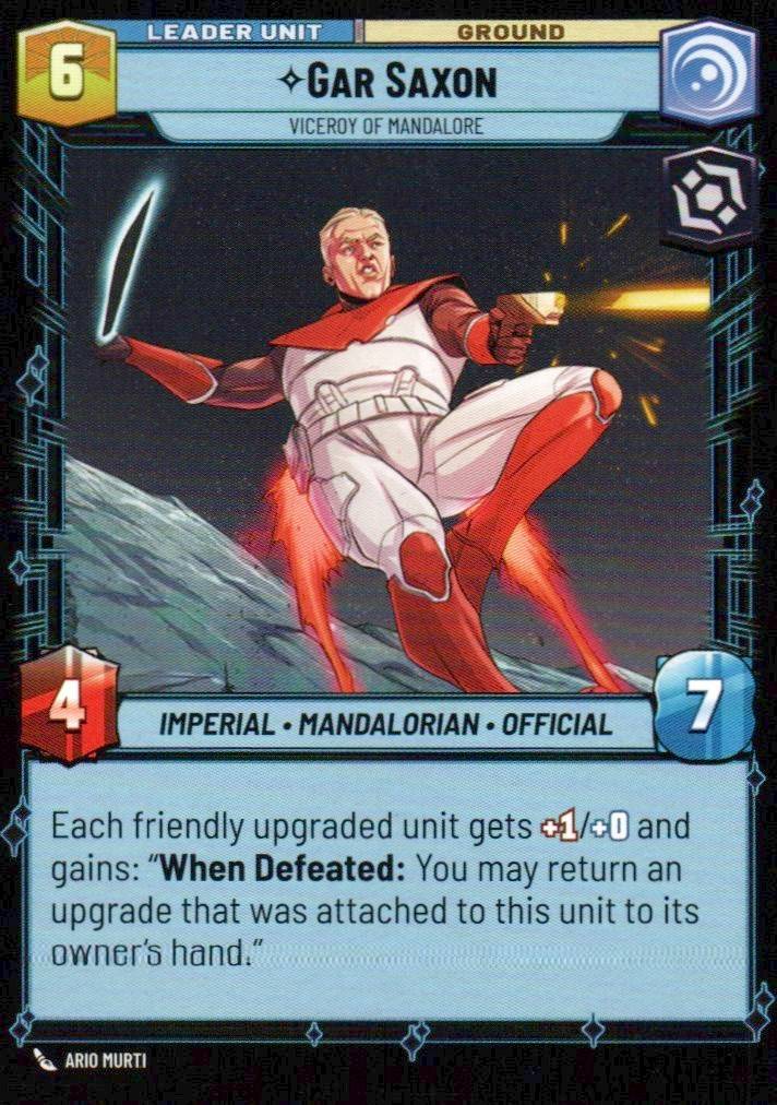 Gar Saxon - Viceroy of Mandalore Common Shadows of the Galaxy 001/262 NM (Back)