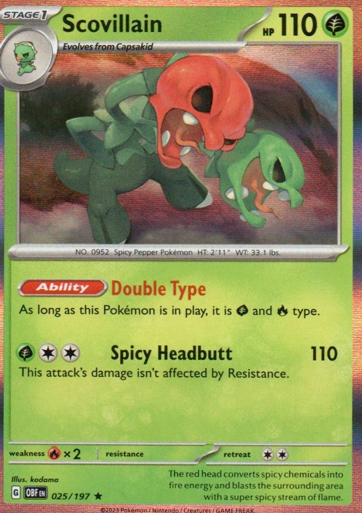 Scovillain Rare SV03: Obsidian Flames 025/197 NM