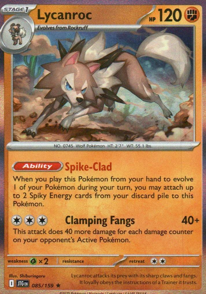 Lycanroc Rare SV09: Journey Together 085/159 NM