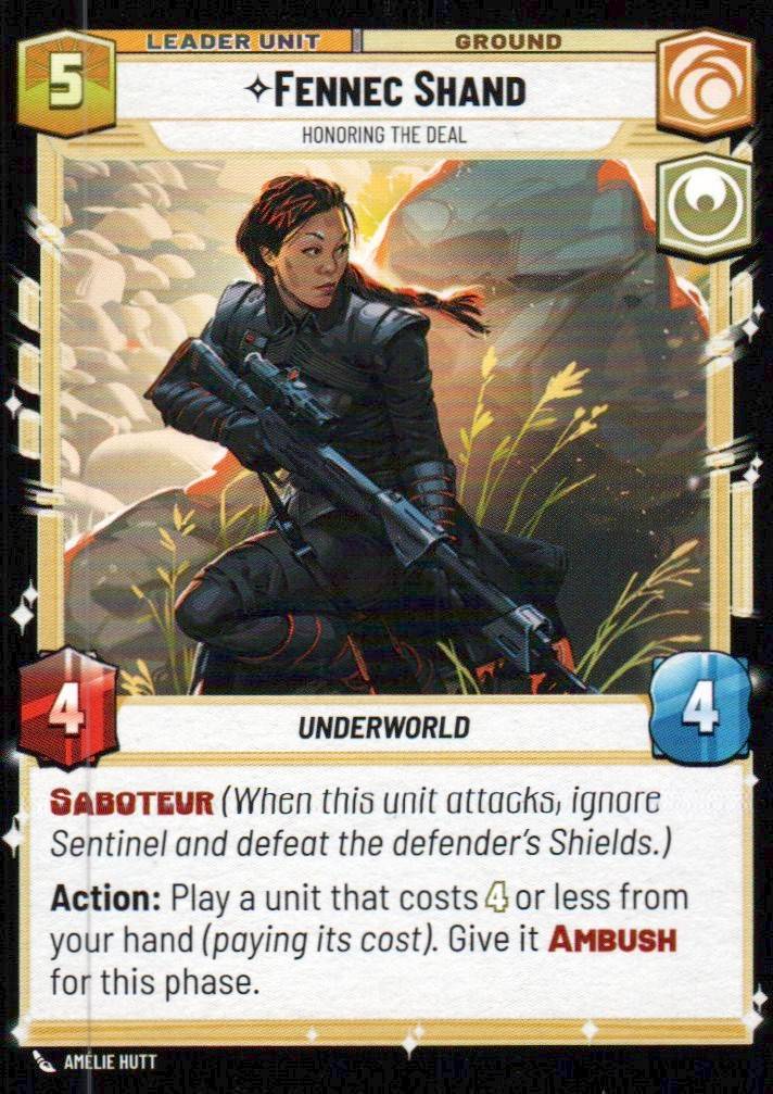 Fennec Shand - Honoring the Deal Common Shadows of the Galaxy 016/262 NM (Back)