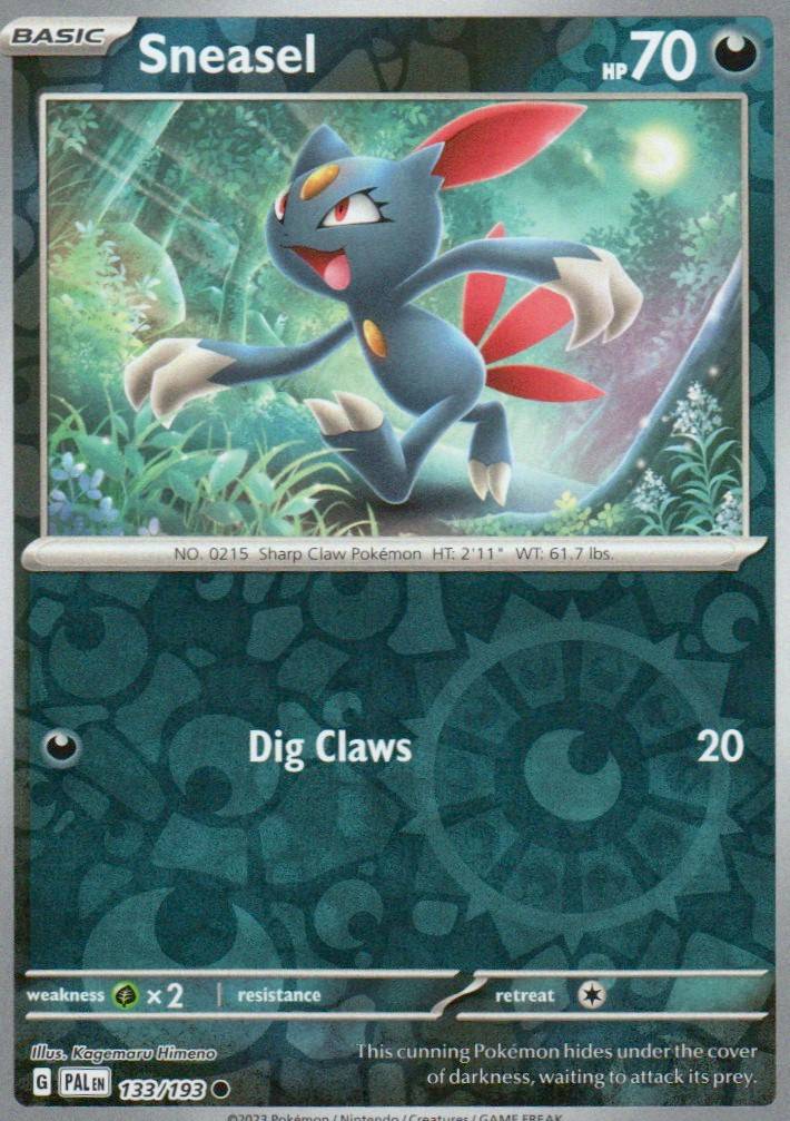 Sneasel Common SV02: Paldea Evolved 133/193 NM
