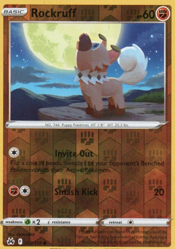 Rockruff Common Crown Zenith 073/159 NM