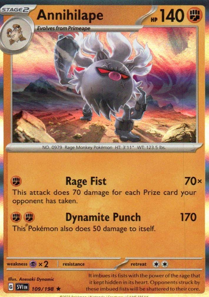 Annihilape Rare SV01: Scarlet & Violet Base Set 109/198 NM