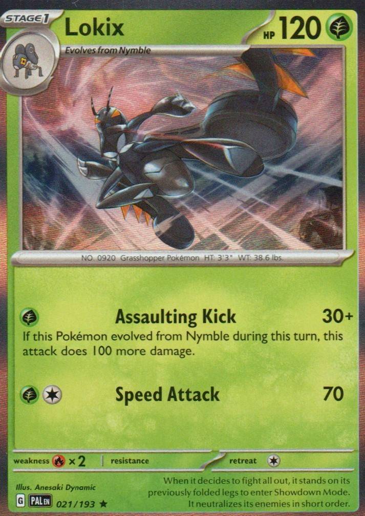 Lokix Rare SV02: Paldea Evolved 021/193 NM