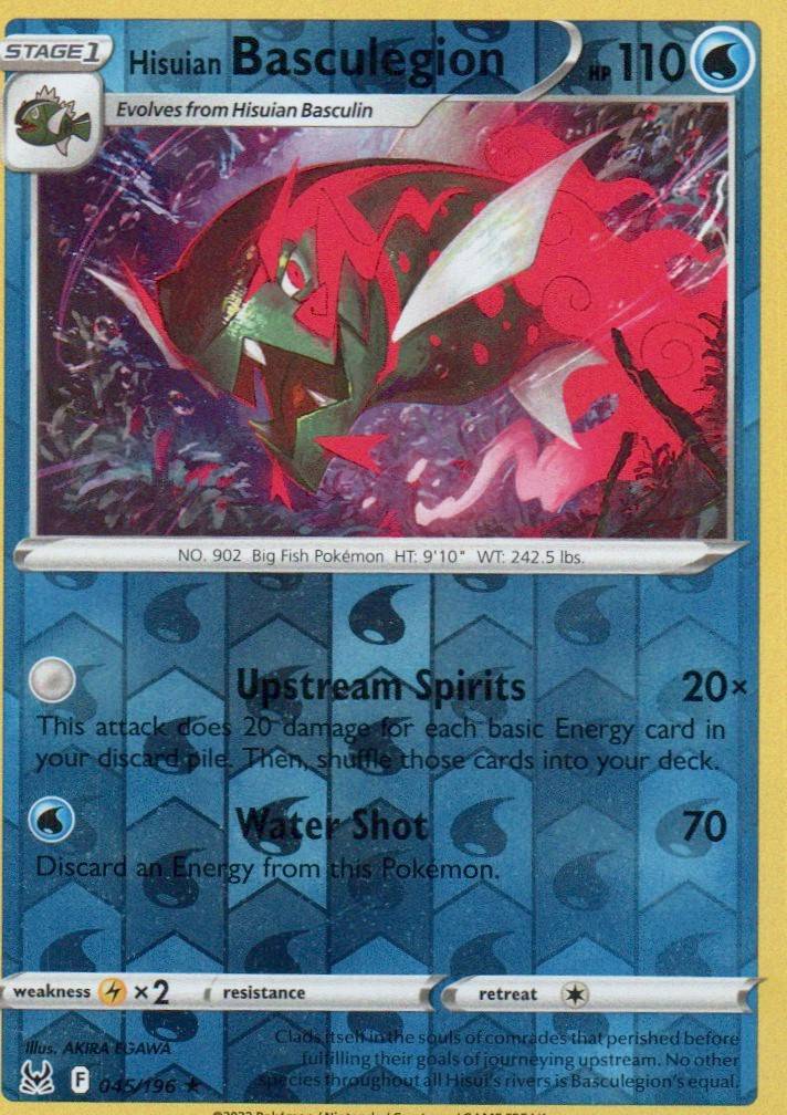 Hisuian Basculegion Holo Rare SWSH11: Lost Origin 045/196 NM
