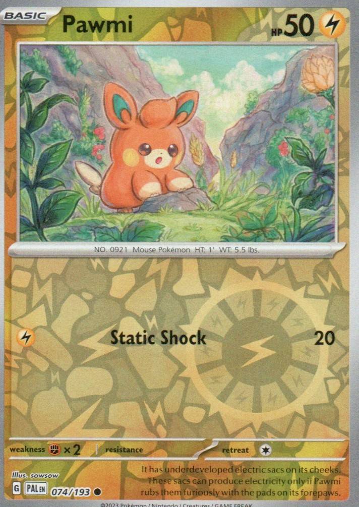 Pawmi Common SV02: Paldea Evolved 074/193 NM
