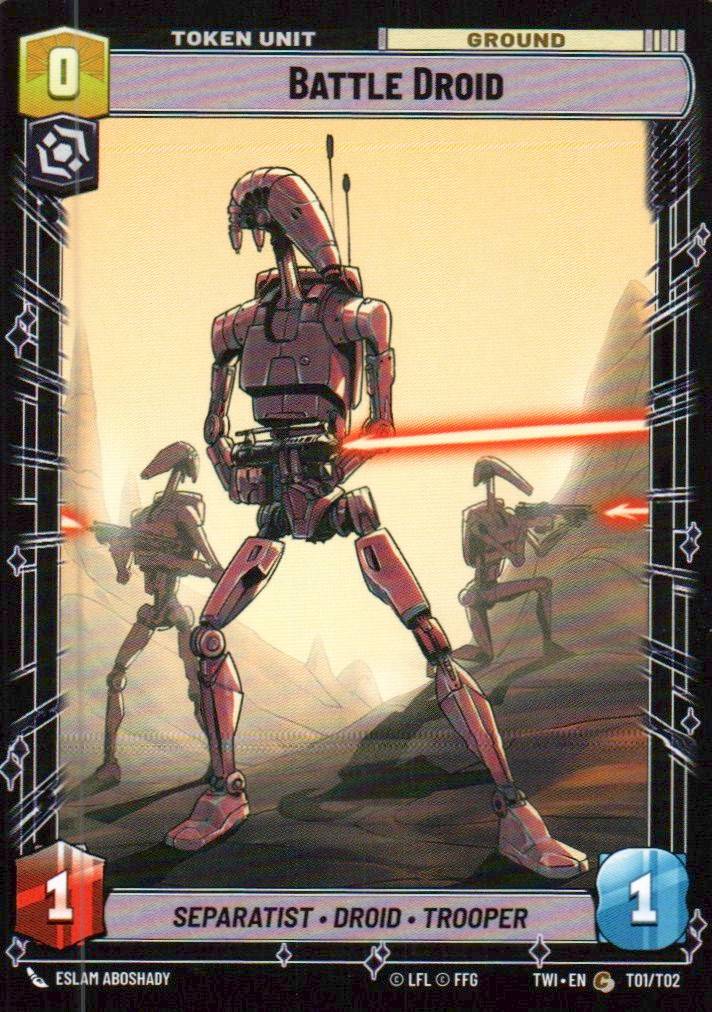 The Nest // Battle Droid Common Twilight of the Republic 027/257 // T01/T02 NM (Back)
